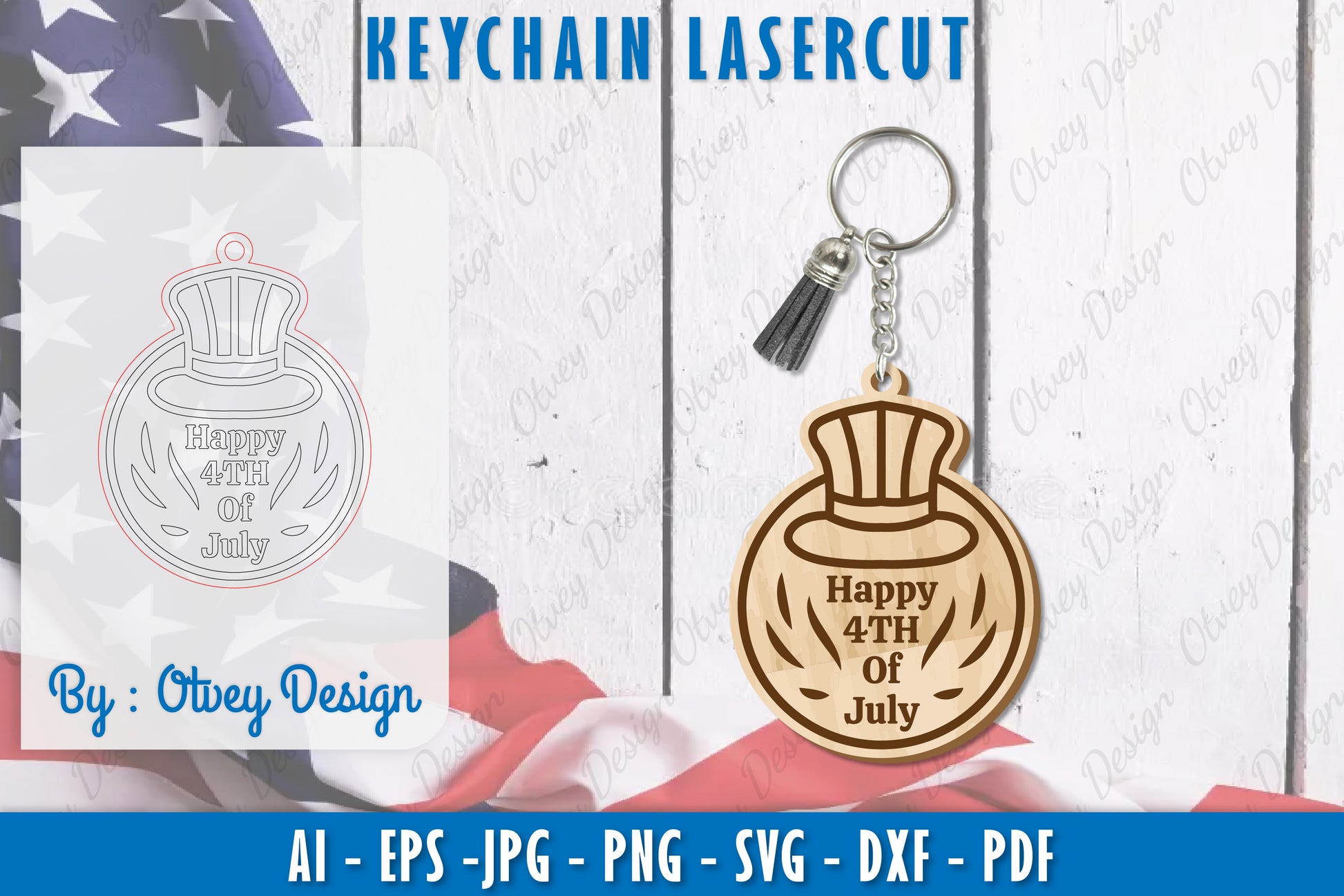 Patriotic Keychain SVG Bundle 6 - CraftNest - Digital Crafting and Art