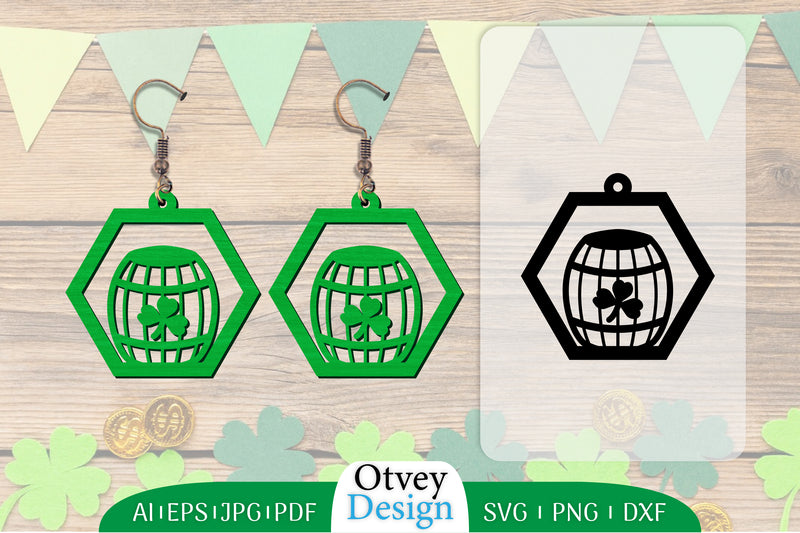 St Patrick's Day Earring Lasercut SVG Bundle 93 - CraftNest - Digital Crafting and Art