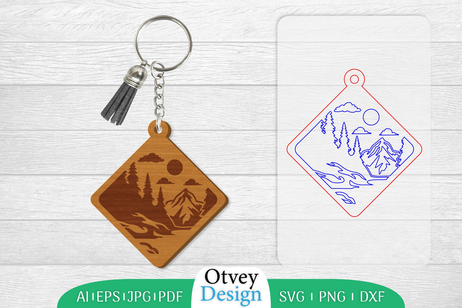 Sunset Mountain Keychain SVG Bundle 11 - CraftNest - Digital Crafting and Art