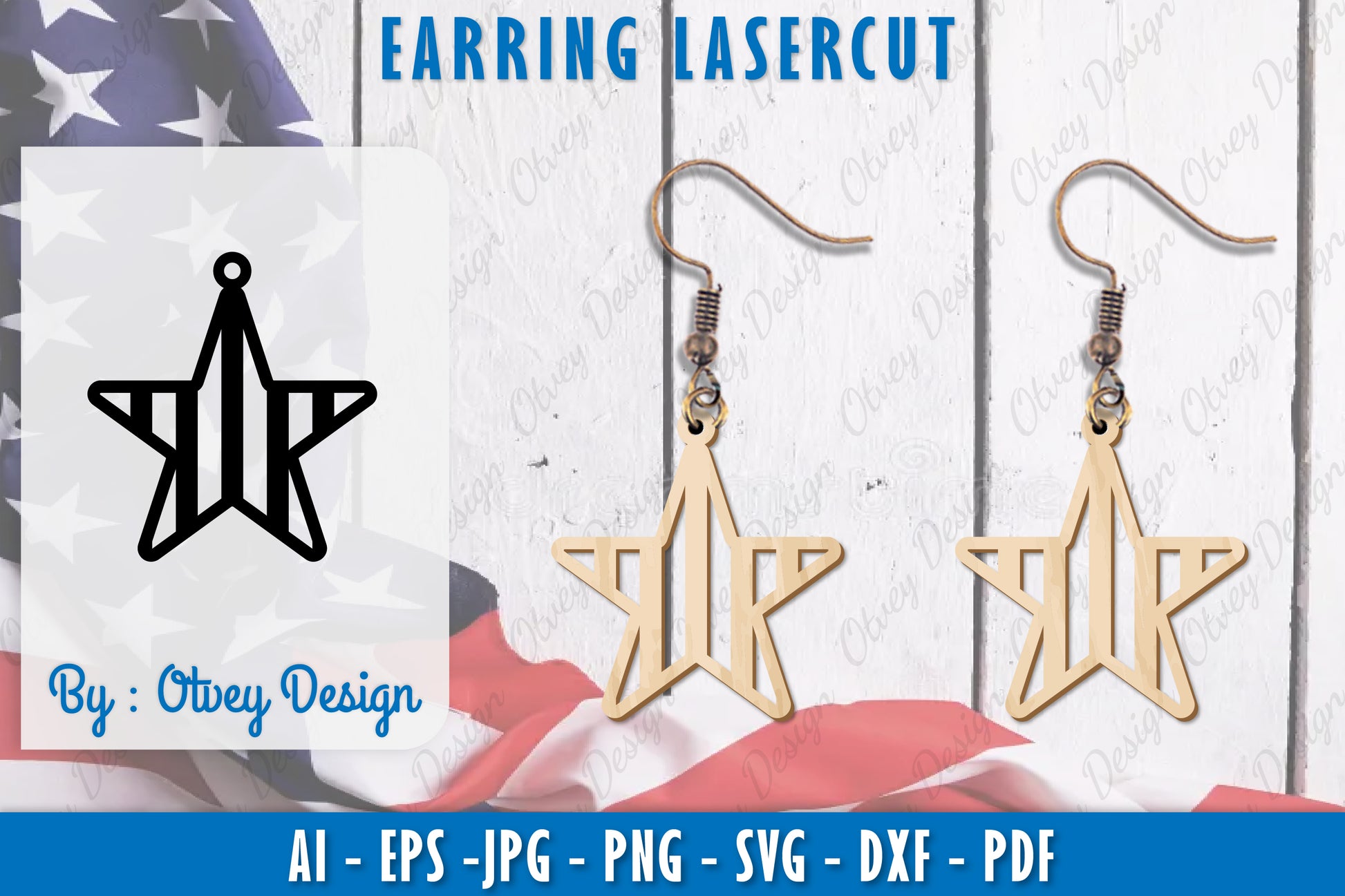 4th of July Earring SVG Bundle 6 - CraftNest - Digital Crafting and Art