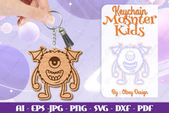 Monster Kids Keychain SVG Bundle 13 - CraftNest - Digital Crafting and Art