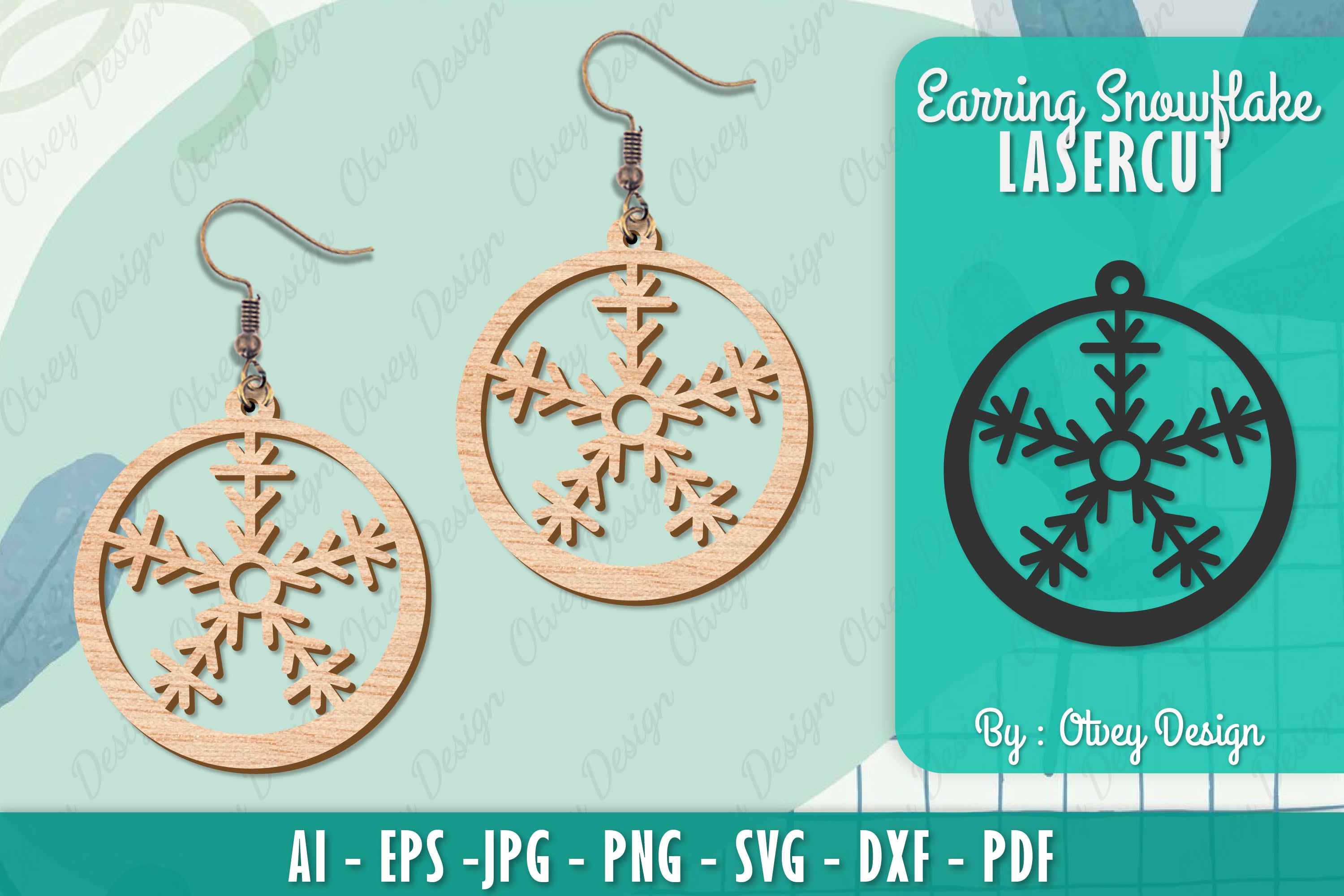Snowflake Earring Lasercut SVG Bundle 102 - CraftNest - Digital Crafting and Art