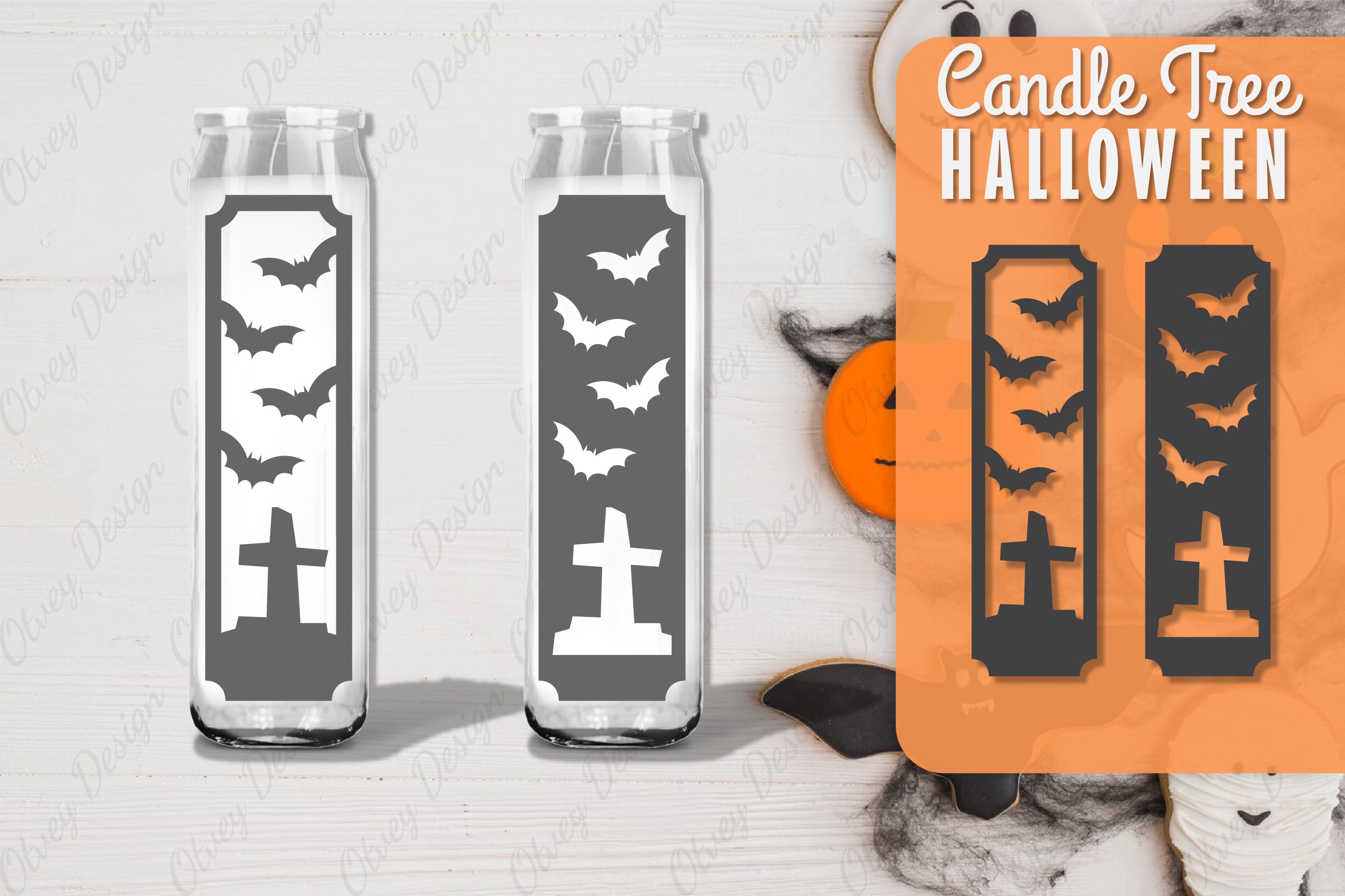 Halloween Candle Tree Design SVG Bundle 6 - CraftNest - Digital Crafting and Art