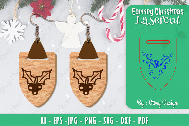 Christmas Earrings SVG Bundle 143 - CraftNest - Digital Crafting and Art