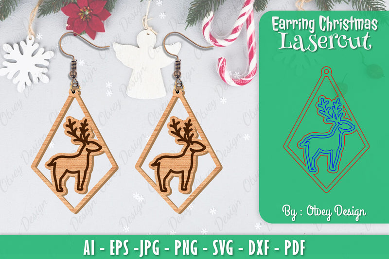 Christmas Earrings SVG Bundle 24 - CraftNest - Digital Crafting and Art