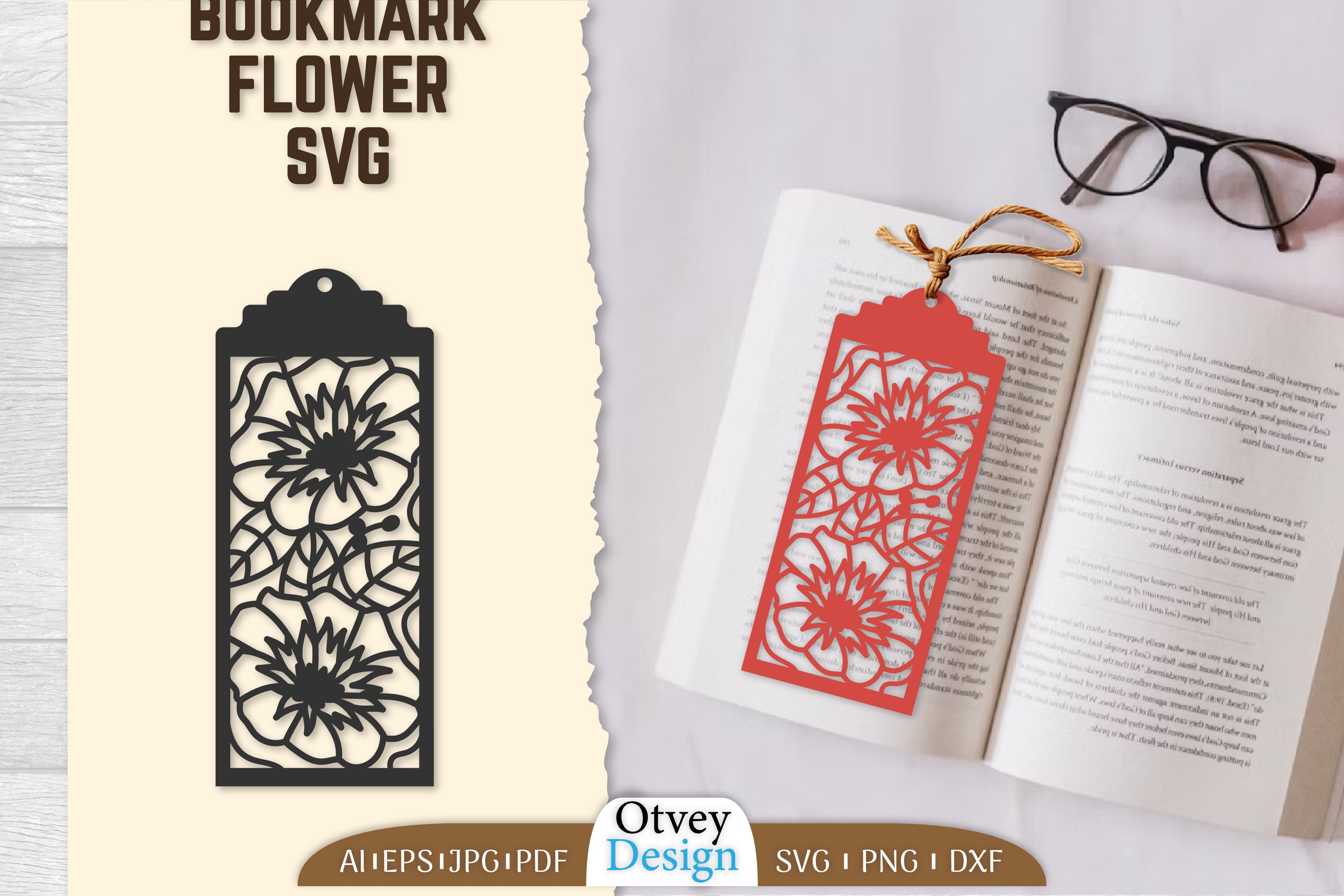 Bookmark Flower SVG Bundle 103 - CraftNest - Digital Crafting and Art