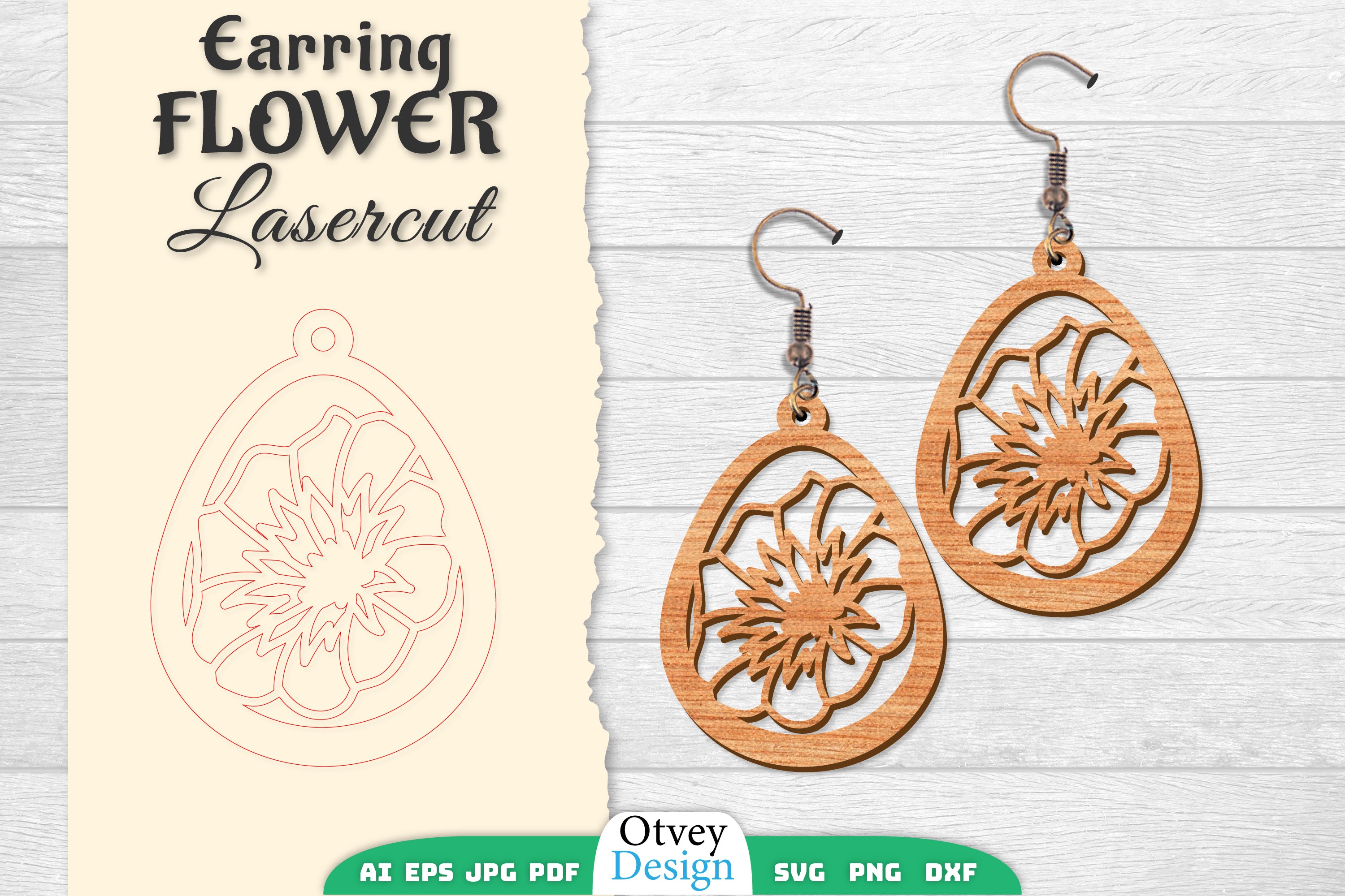 Earring Flower Lasercut SVG Bundle 59 - CraftNest - Digital Crafting and Art