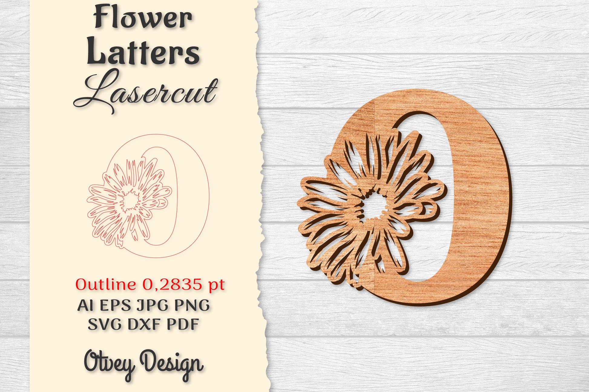 Flower Letters Laser Cut File SVG Bundle 2 - CraftNest - Digital Crafting and Art