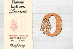 Flower Letters Laser Cut File SVG Bundle 138 - CraftNest - Digital Crafting and Art
