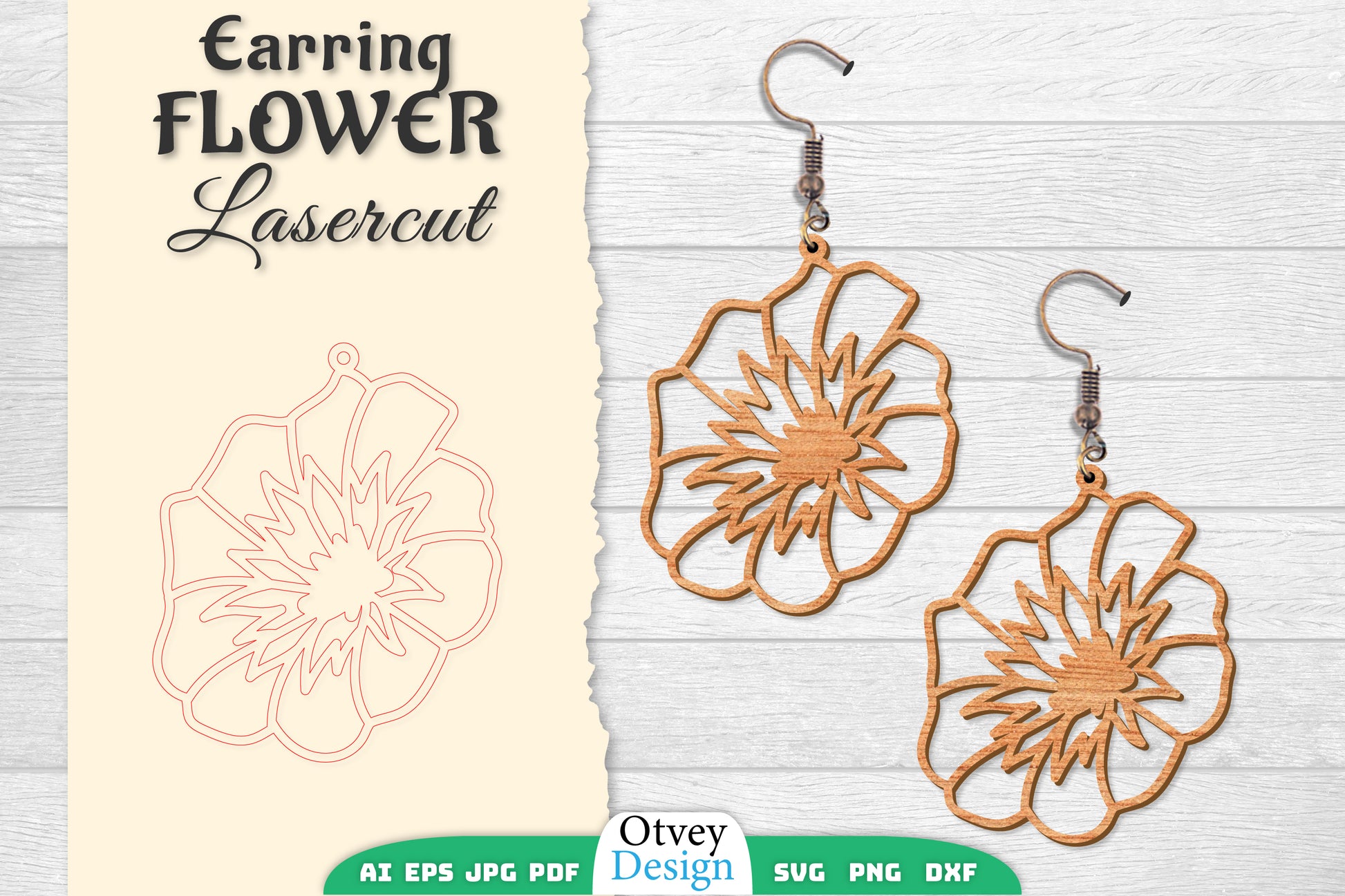 Earring Flower Lasercut SVG Bundle 15 - CraftNest - Digital Crafting and Art