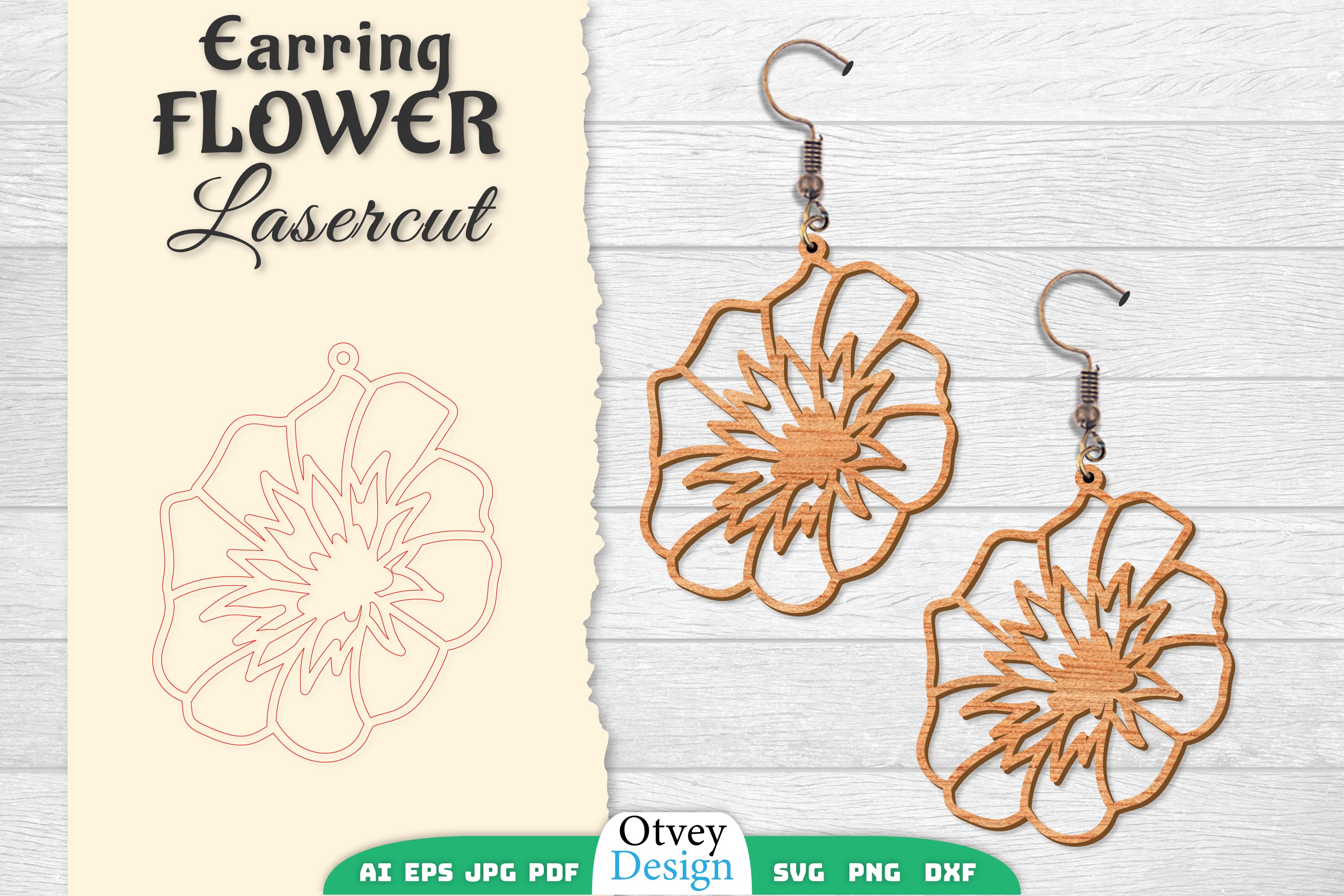Earring Flower Lasercut SVG Bundle 15 - CraftNest - Digital Crafting and Art