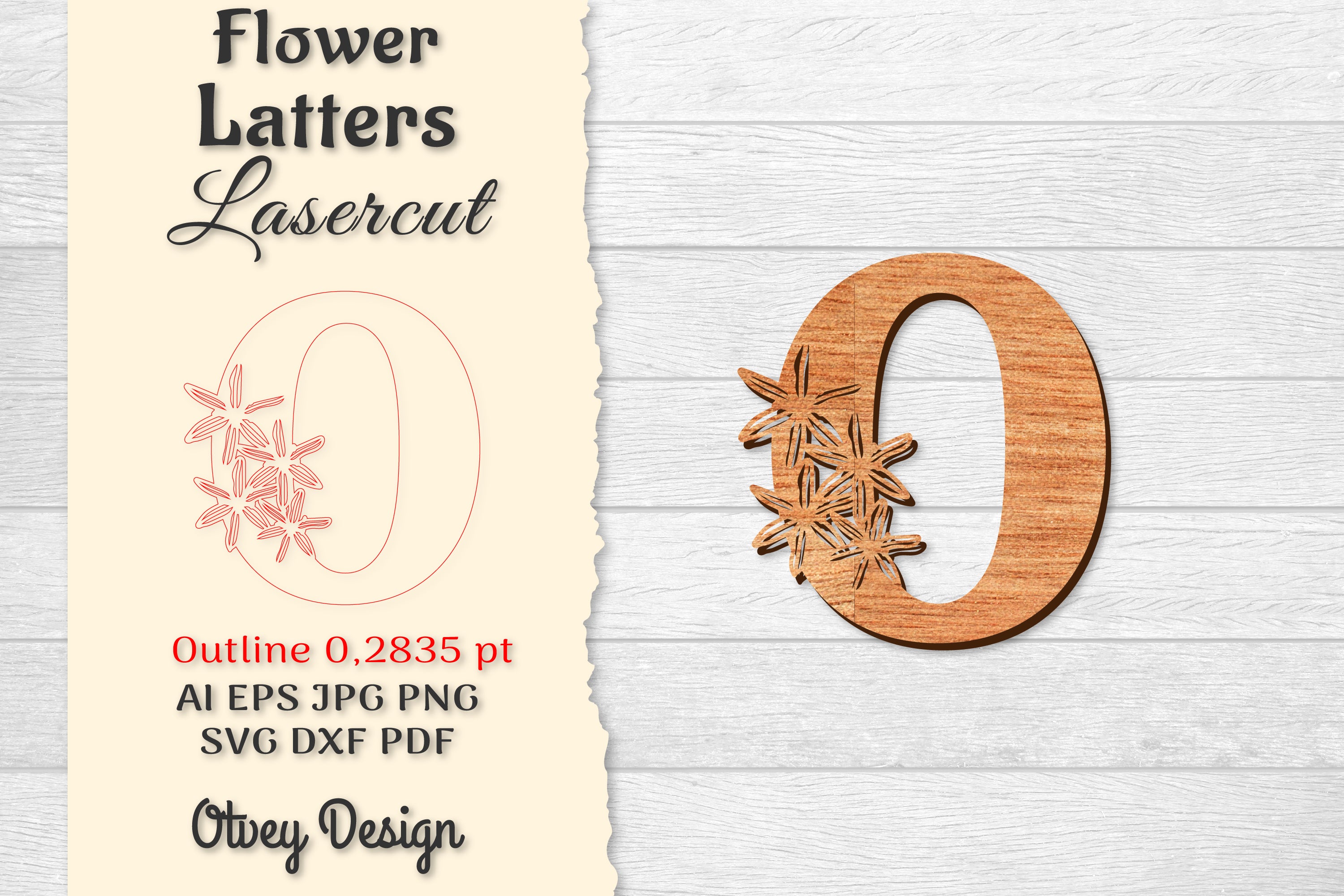Flower Letters Laser Cut SVG Bundle 57 - CraftNest - Digital Crafting and Art