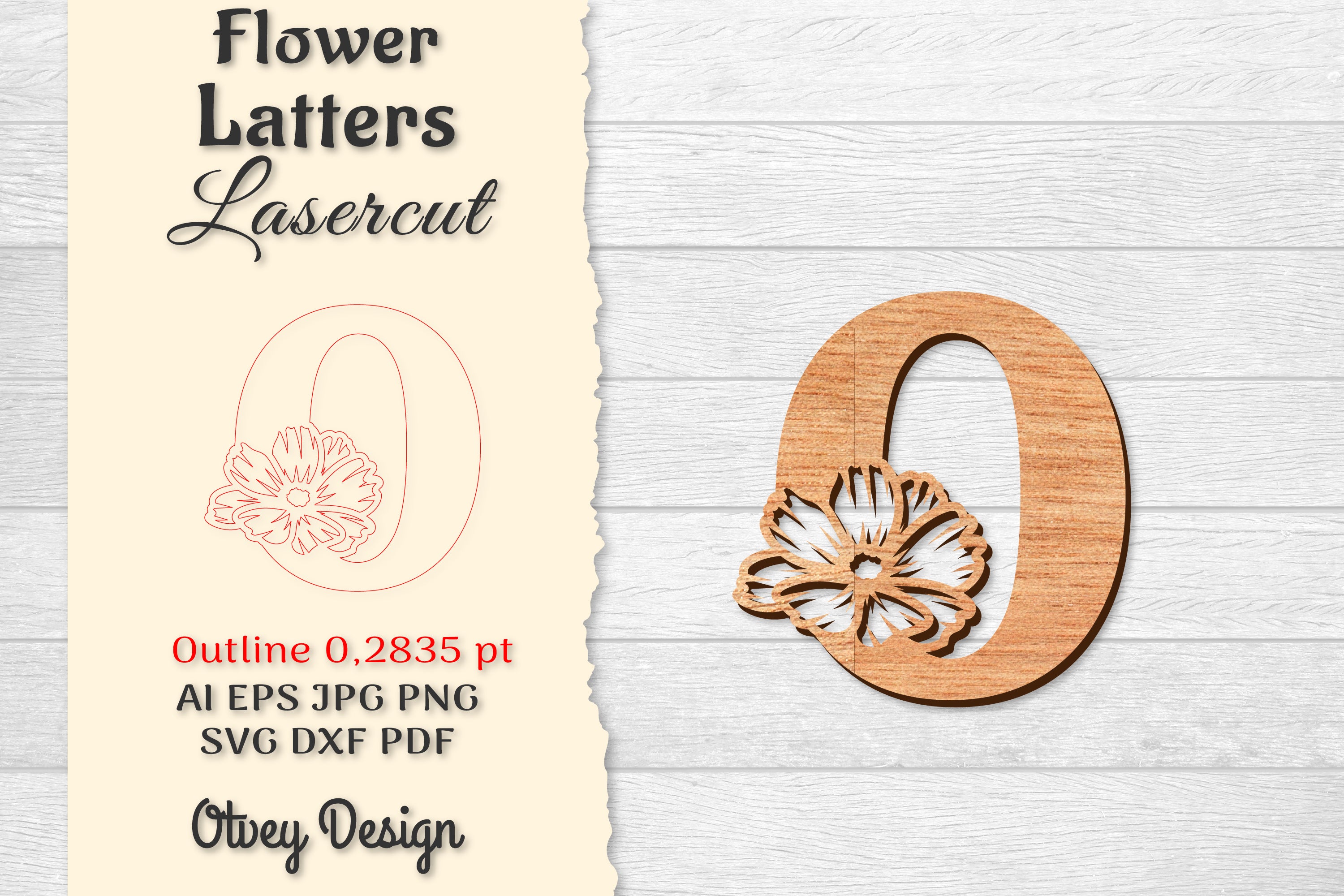 Flower Letters Laser Cut File SVG Bundle 53 - CraftNest - Digital Crafting and Art