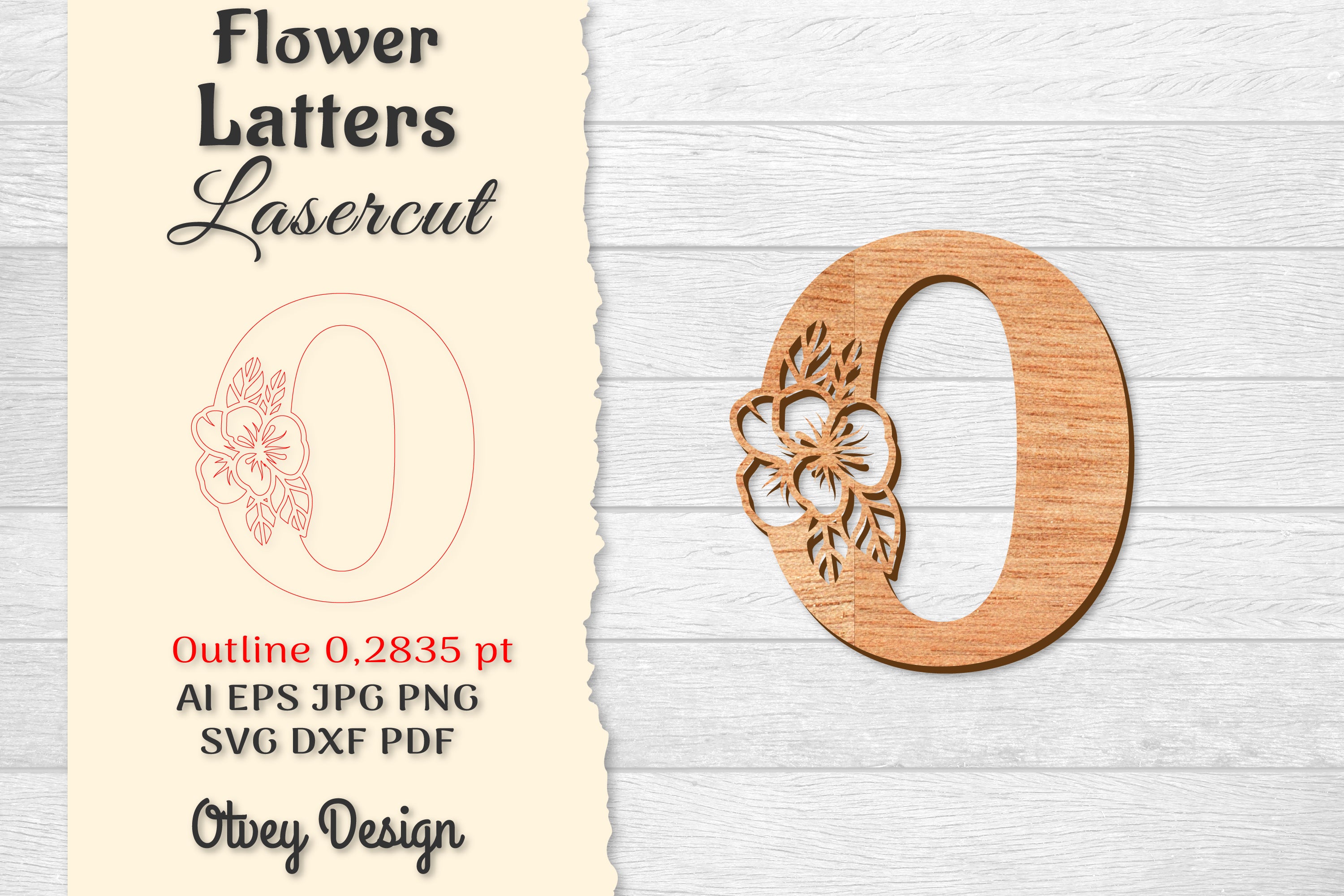 Flower Letters Laser Cut SVG Bundle 82 - CraftNest - Digital Crafting and Art