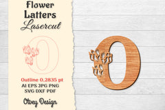 Flower Letters Laser Cut SVG Bundle 116 - CraftNest - Digital Crafting and Art