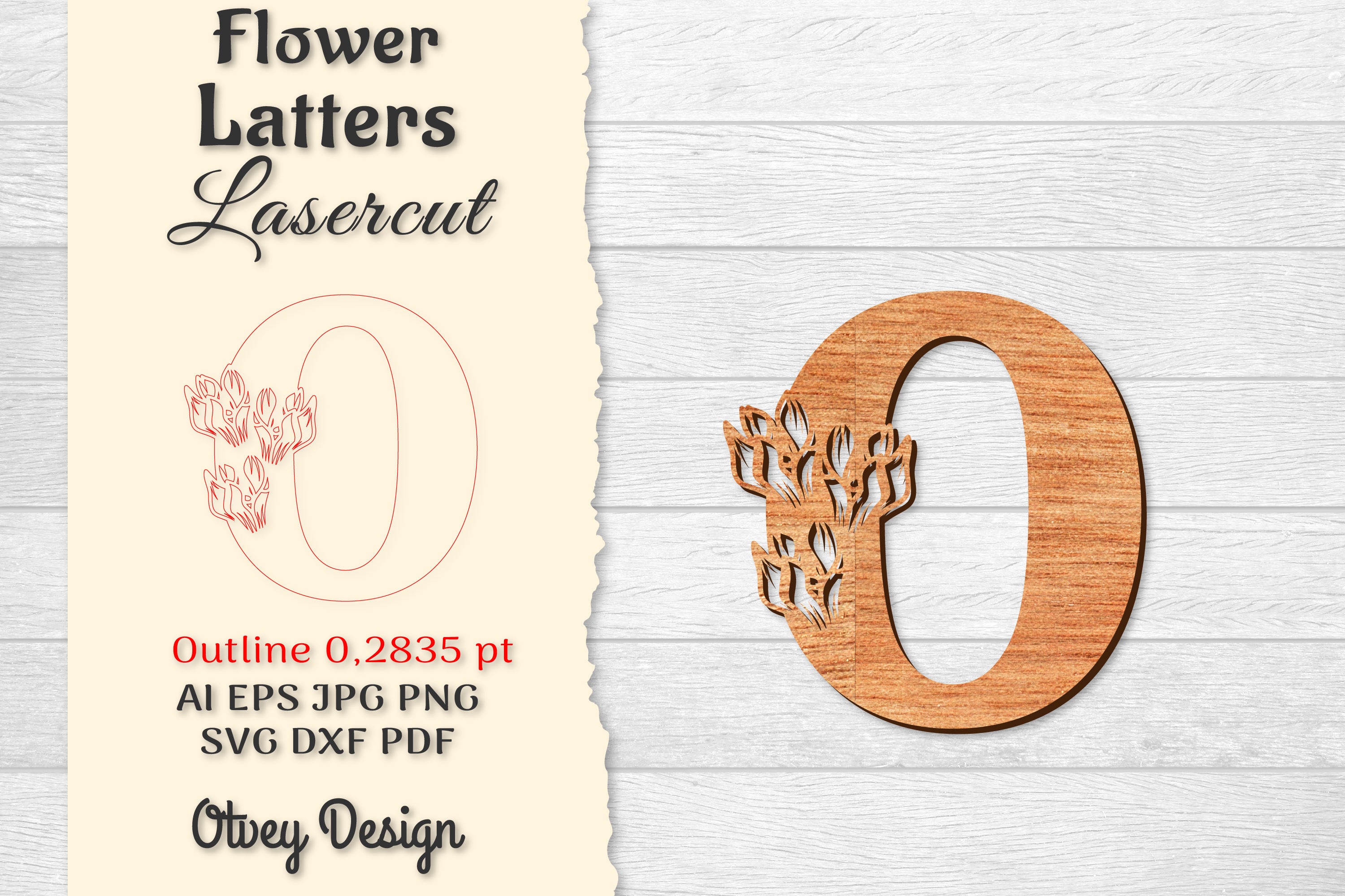 Flower Letters Laser Cut SVG Bundle 116 - CraftNest - Digital Crafting and Art