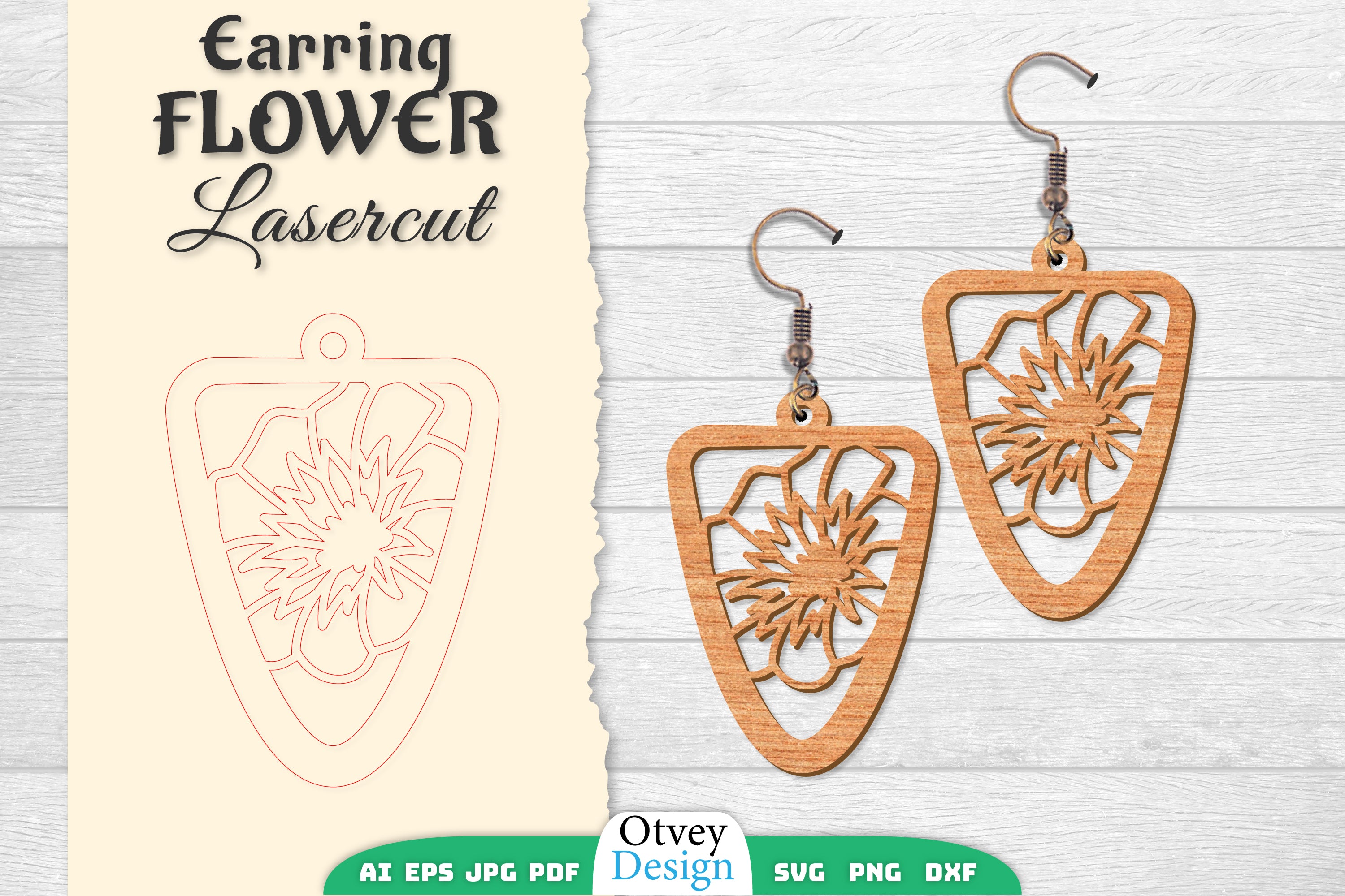 Earring Flower Lasercut SVG Bundle 74 - CraftNest - Digital Crafting and Art