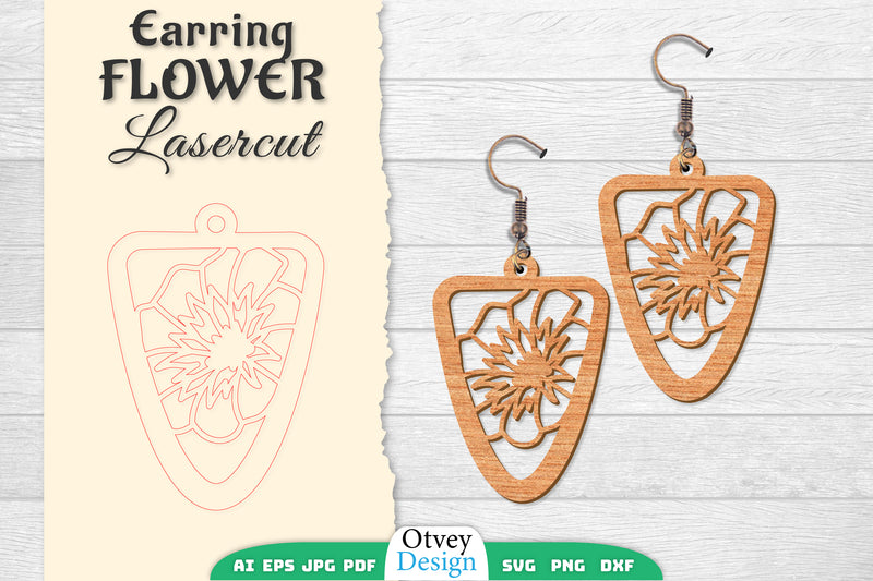 Earring Flower Lasercut SVG Bundle 74 - CraftNest - Digital Crafting and Art