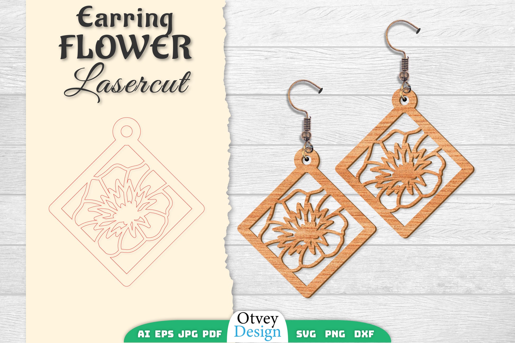 Earring Flower Lasercut SVG Bundle 44 - CraftNest - Digital Crafting and Art