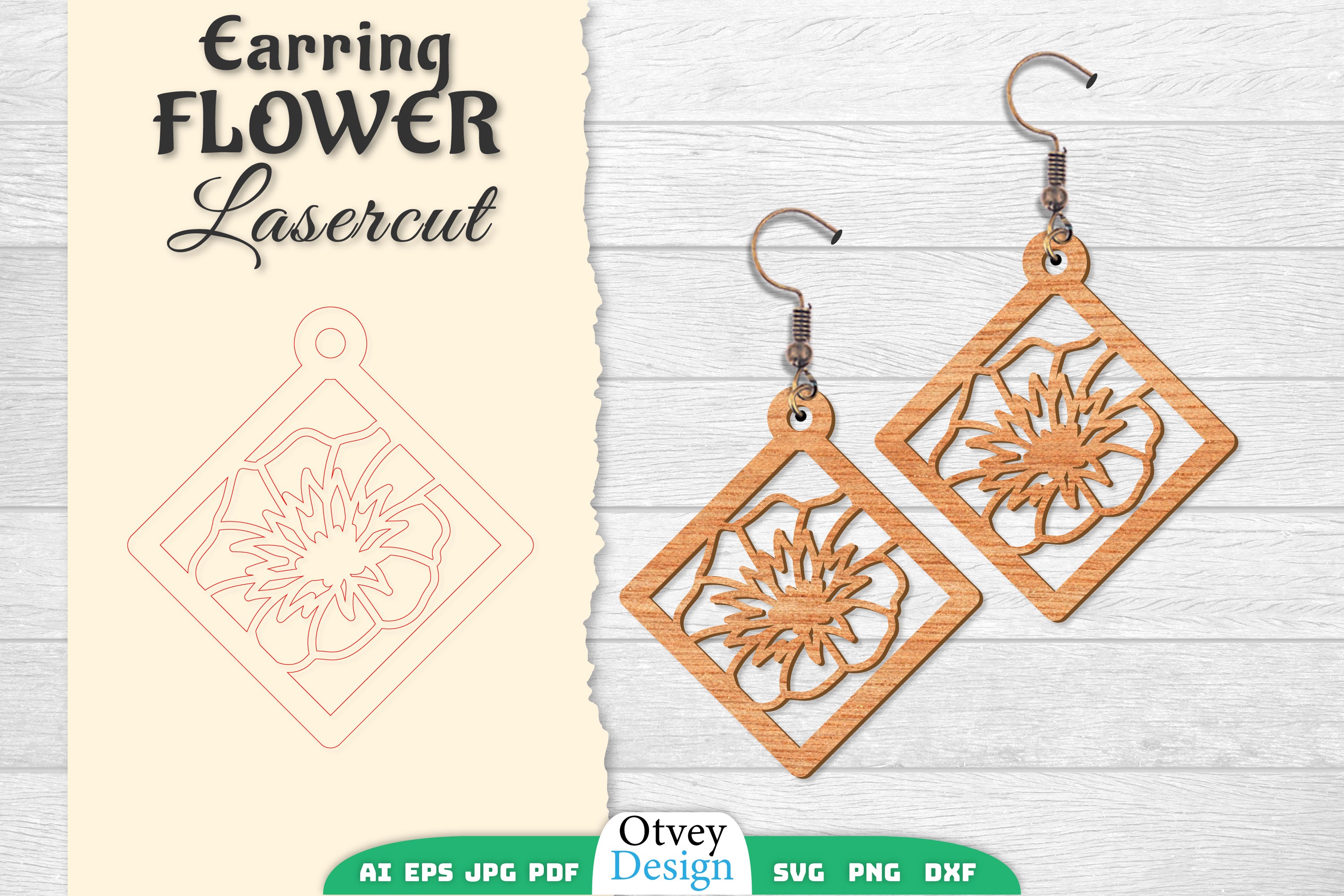 Earring Flower Lasercut SVG Bundle 44 - CraftNest - Digital Crafting and Art