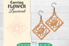 Earring Flower Lasercut SVG Bundle