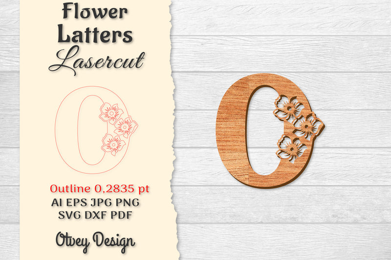 Flower Letters Laser Cut File SVG Bundle 115 - CraftNest - Digital Crafting and Art