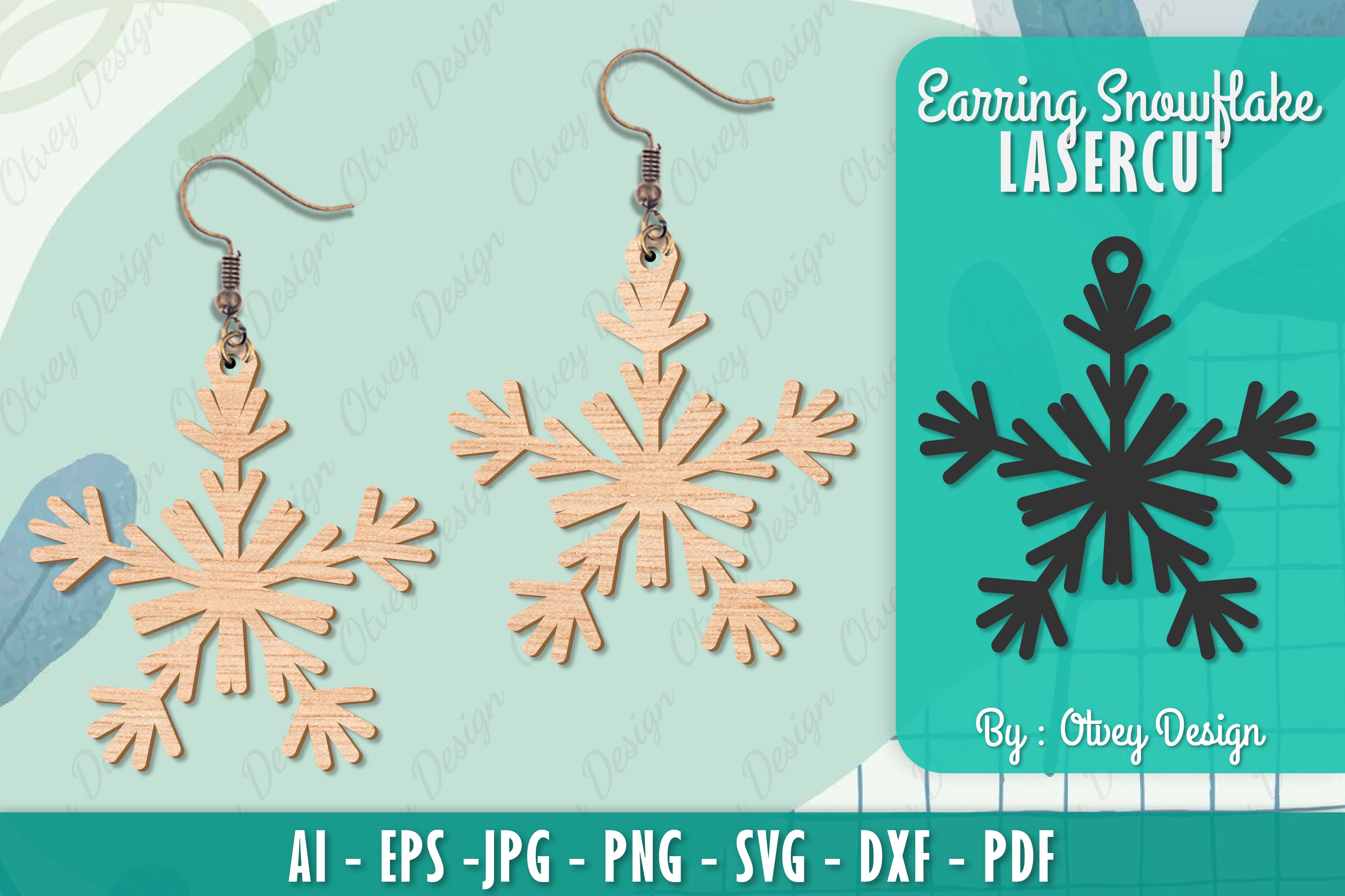 Snowflake Earring Lasercut SVG Bundle 7 - CraftNest - Digital Crafting and Art