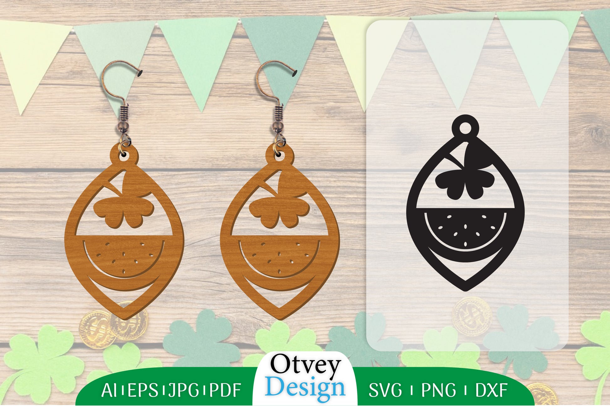 St Patrick's Day Earring Lasercut SVG Bundle 49 - CraftNest - Digital Crafting and Art