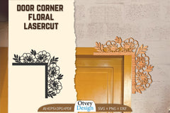 Door Corner Floral Lasercut SVG Bundle 11 - CraftNest - Digital Crafting and Art