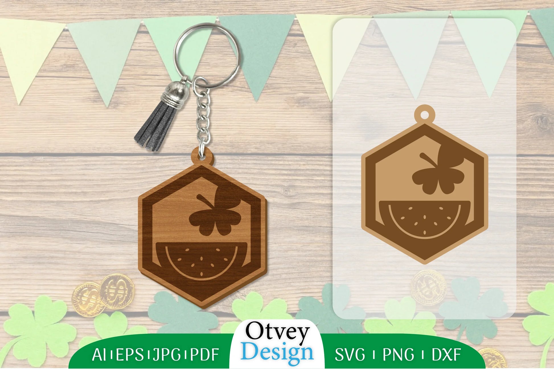 St Patrick's Day Keychain Lasercut SVG Bundle 6 - CraftNest - Digital Crafting and Art