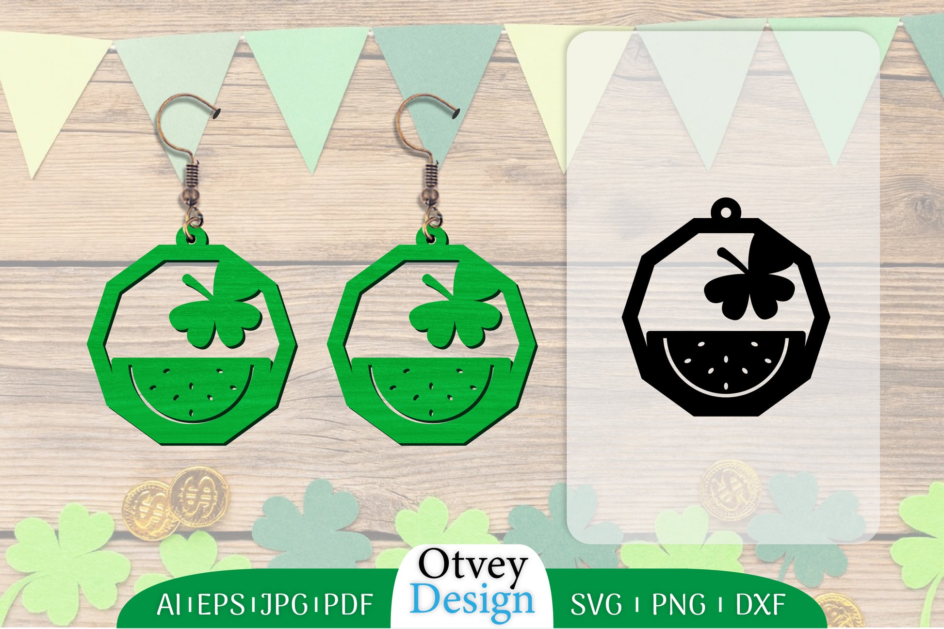 St Patrick's Day Earring Lasercut SVG Bundle 105 - CraftNest - Digital Crafting and Art