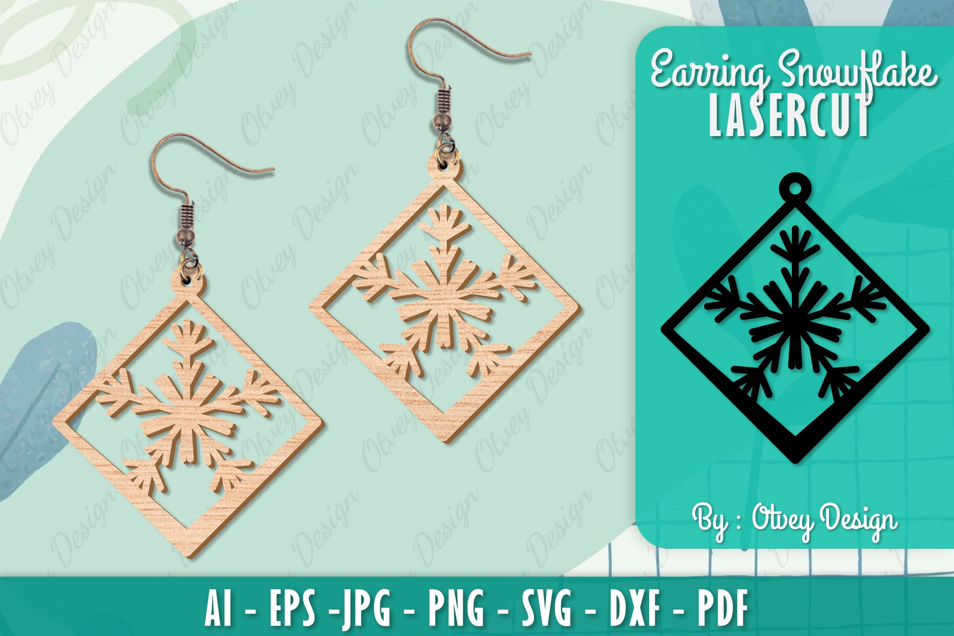 Snowflake Earring Lasercut SVG Bundle 119 - CraftNest - Digital Crafting and Art