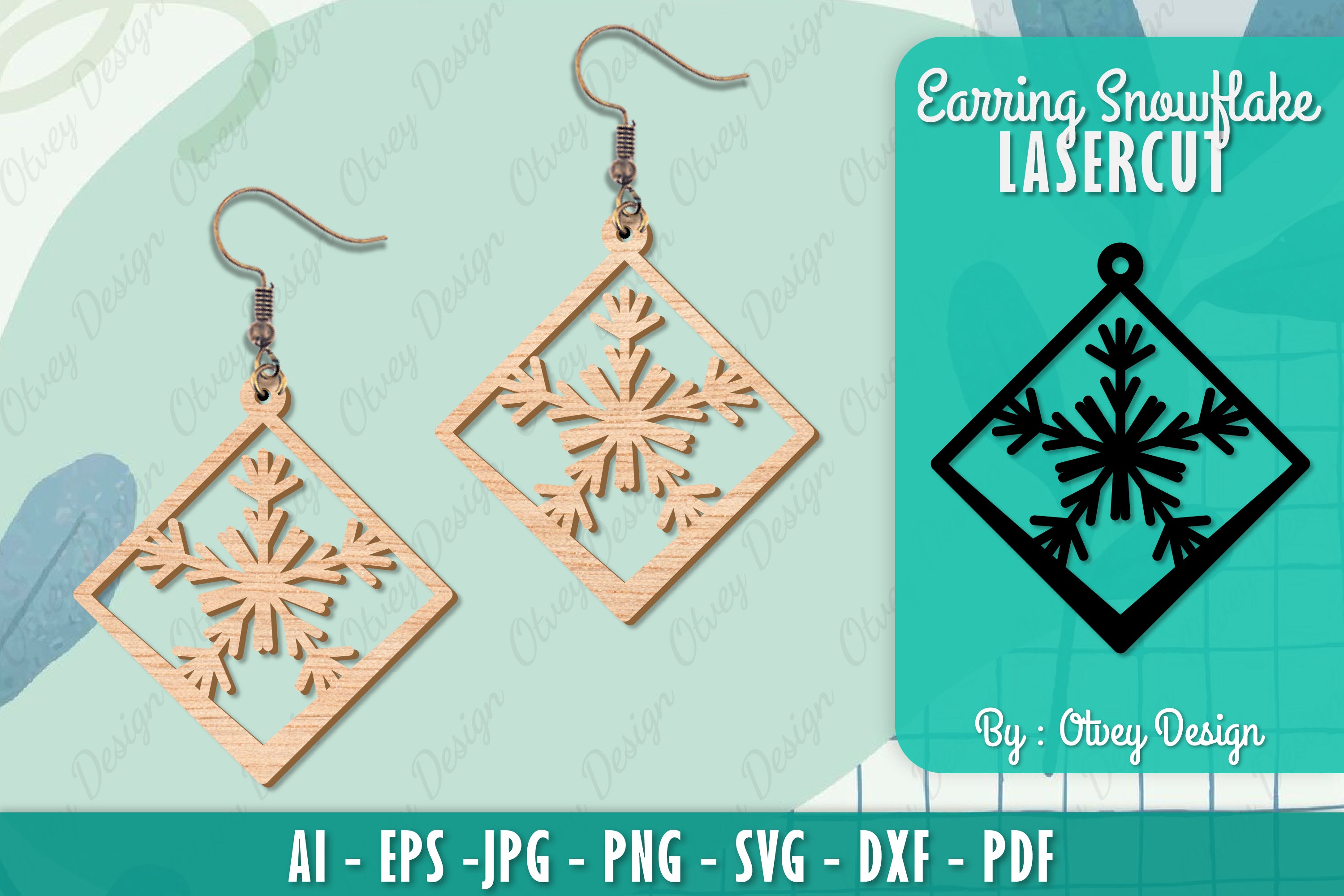 Snowflake Earring Lasercut SVG Bundle 119 - CraftNest - Digital Crafting and Art