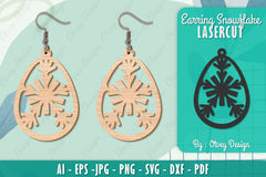 Snowflake Earring Lasercut SVG Bundle 55 - CraftNest - Digital Crafting and Art