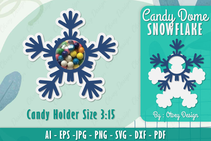 Snowflake Candy Dome SVG Bundle 7 - CraftNest - Digital Crafting and Art