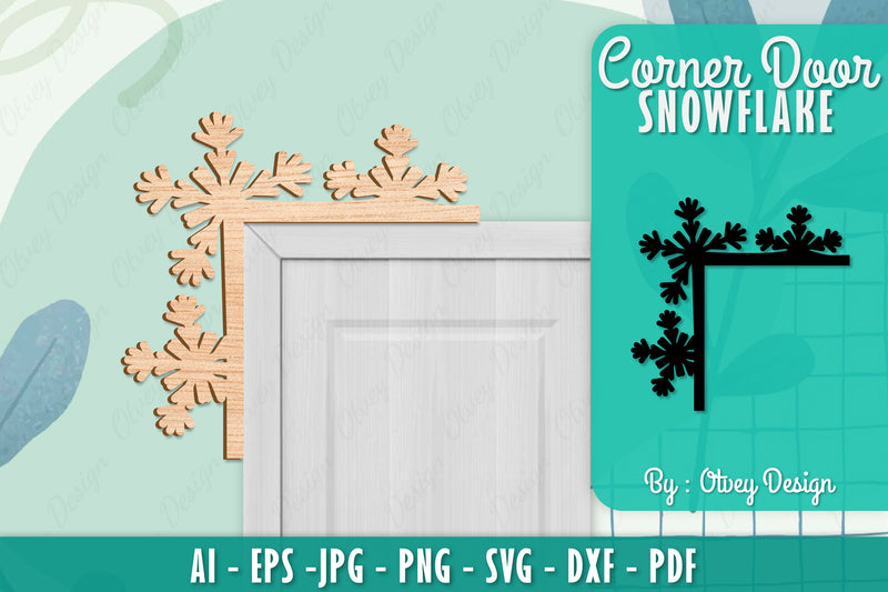 Snowflake Corner Door SVG Bundle 7 - CraftNest - Digital Crafting and Art