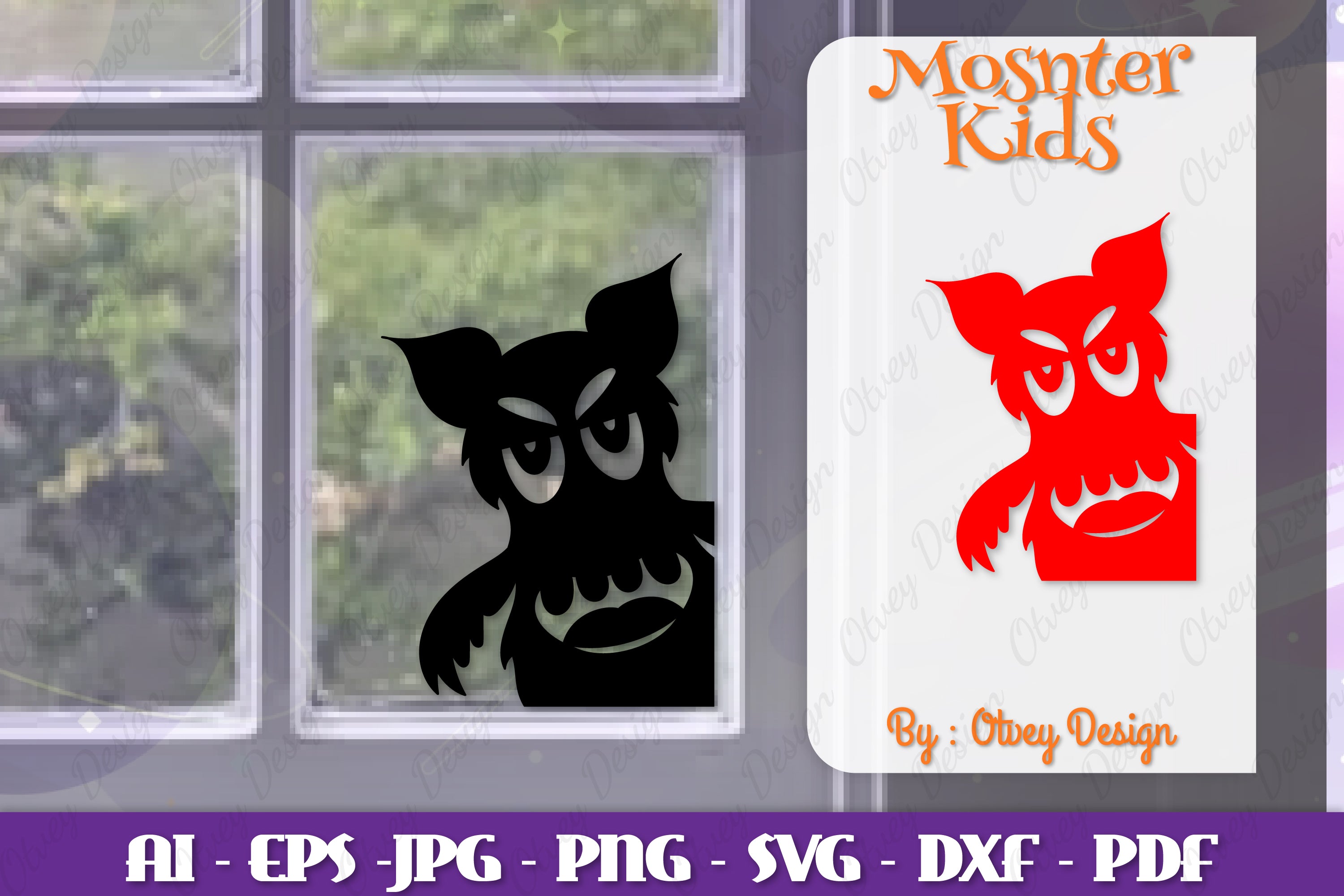 Halloween Window Cling Decor SVG Bundle