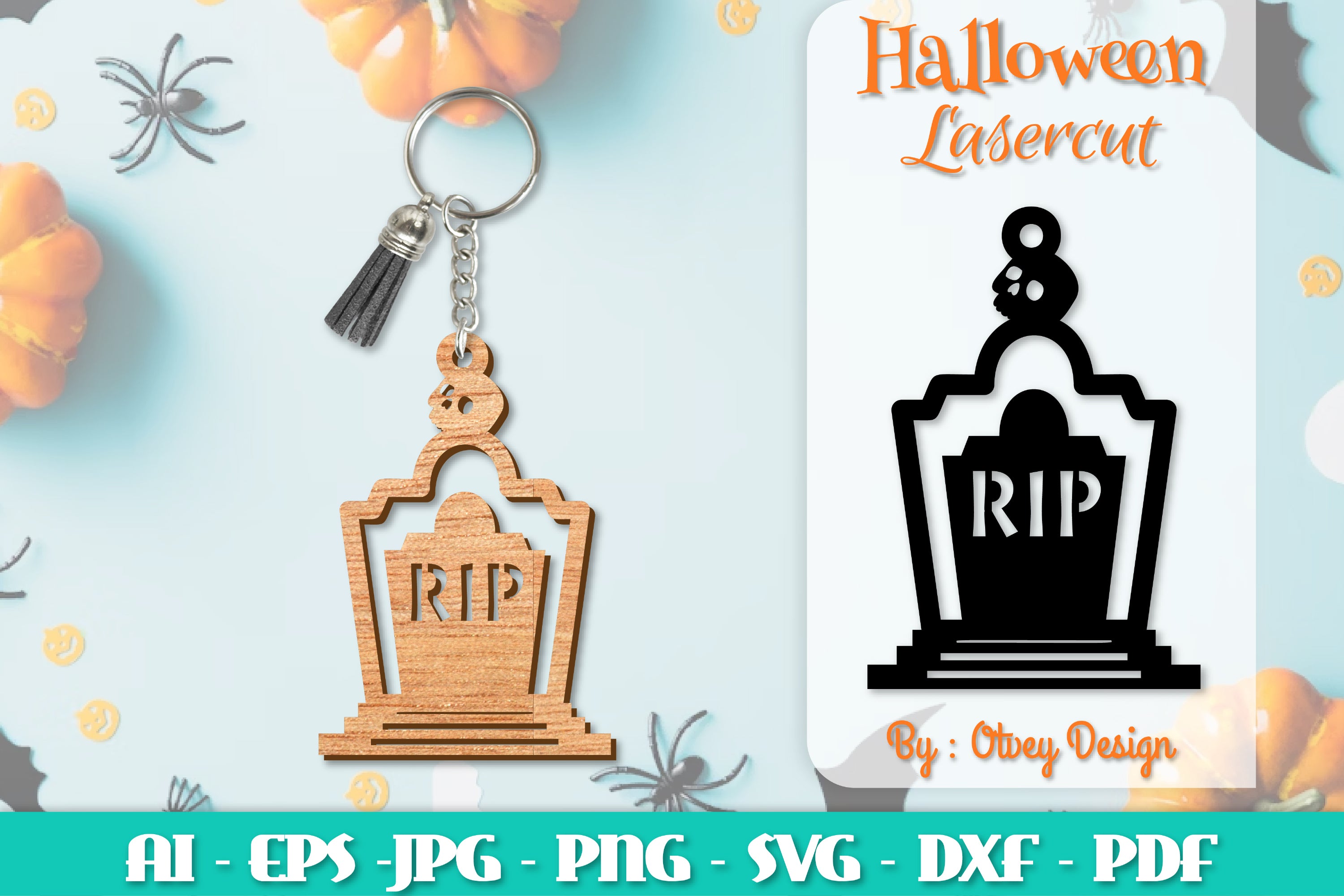 Keychain Halloween Lasercut SVG Bundle 239 - CraftNest - Digital Crafting and Art