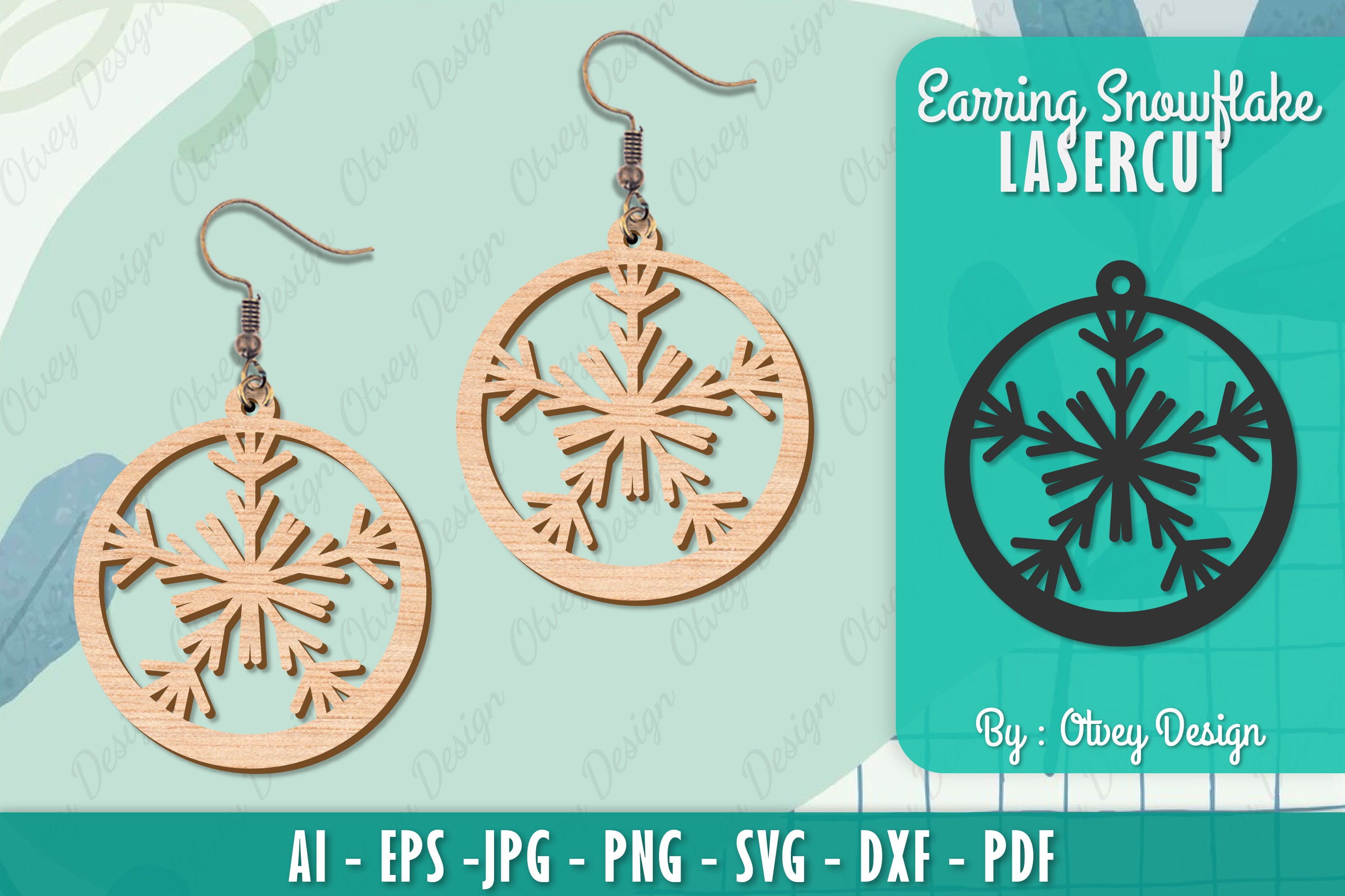 Snowflake Earring Lasercut SVG Bundle 103 - CraftNest - Digital Crafting and Art
