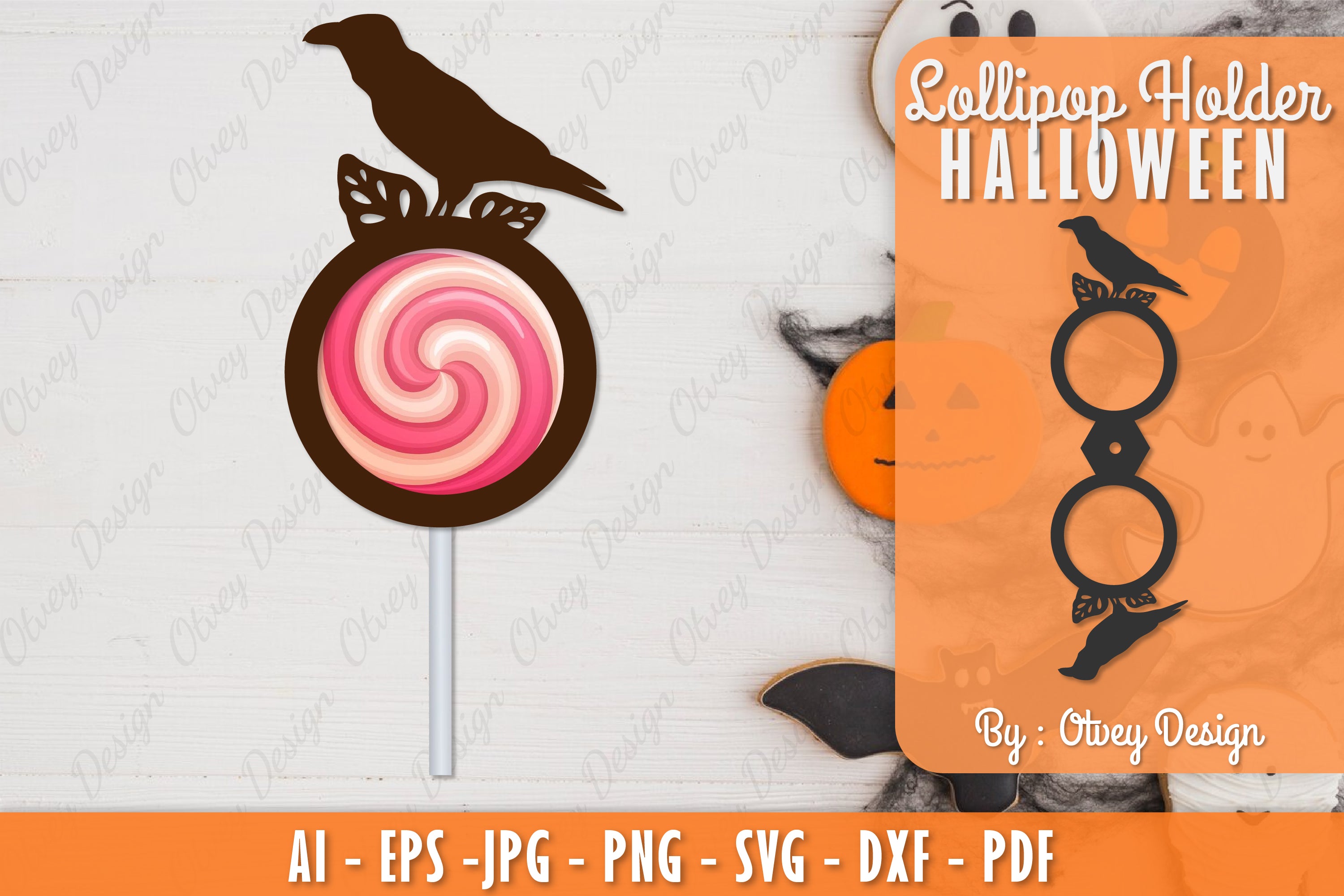 Halloween Lollipop Holder SVG Bundle 7 - CraftNest - Digital Crafting and Art