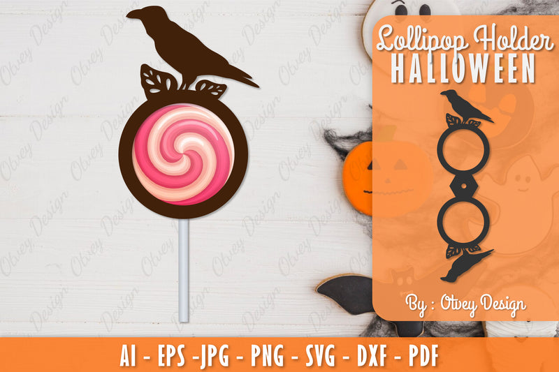 Halloween Lollipop Holder SVG Bundle 7 - CraftNest - Digital Crafting and Art