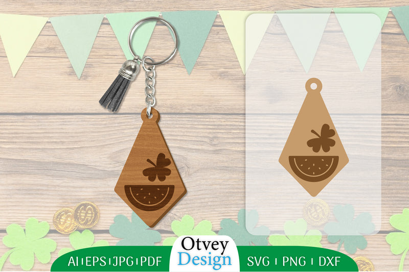 St Patrick's Day Keychain Lasercut SVG Bundle 28 - CraftNest - Digital Crafting and Art