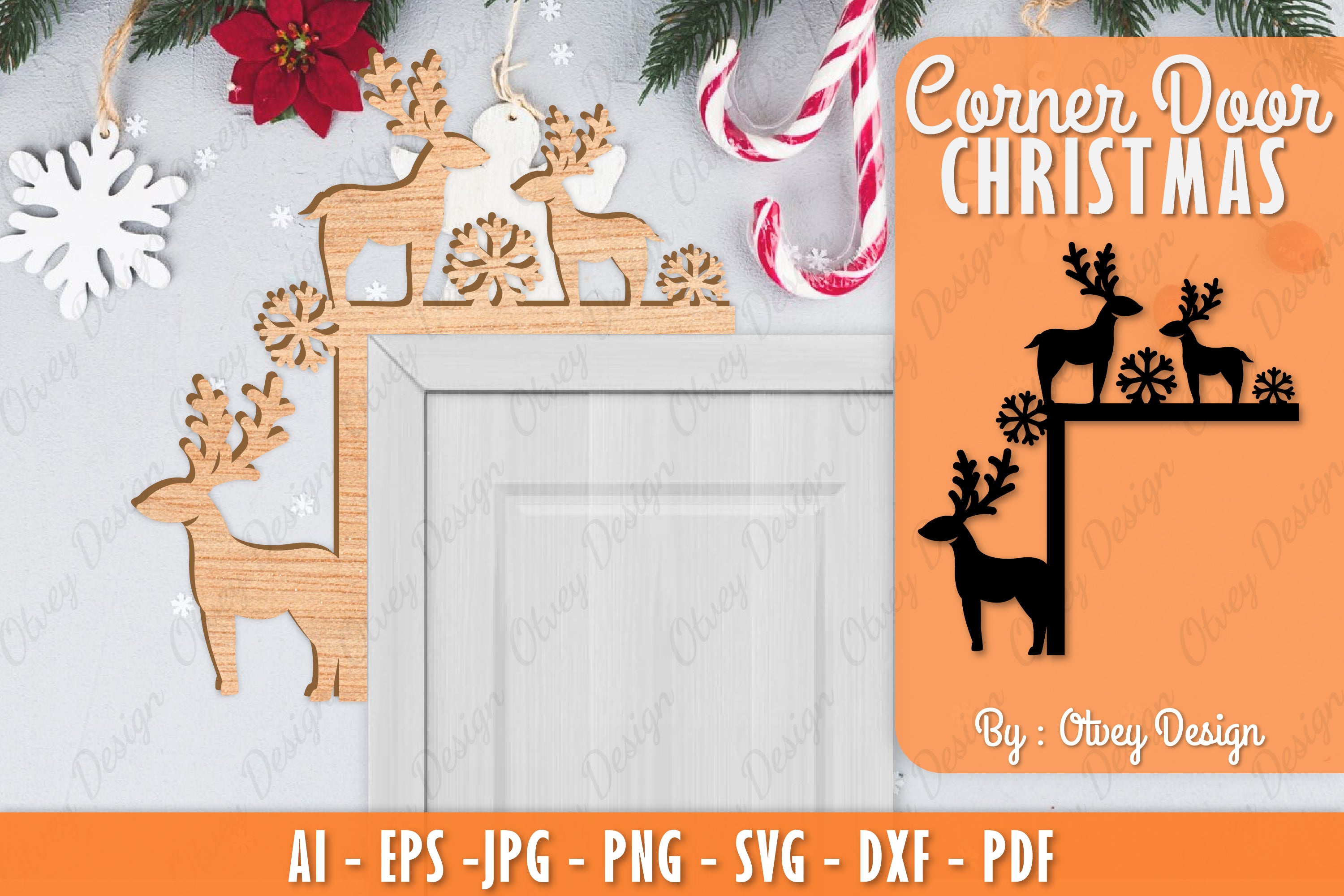 Christmas Corner Door SVG Bundle 7 - CraftNest - Digital Crafting and Art