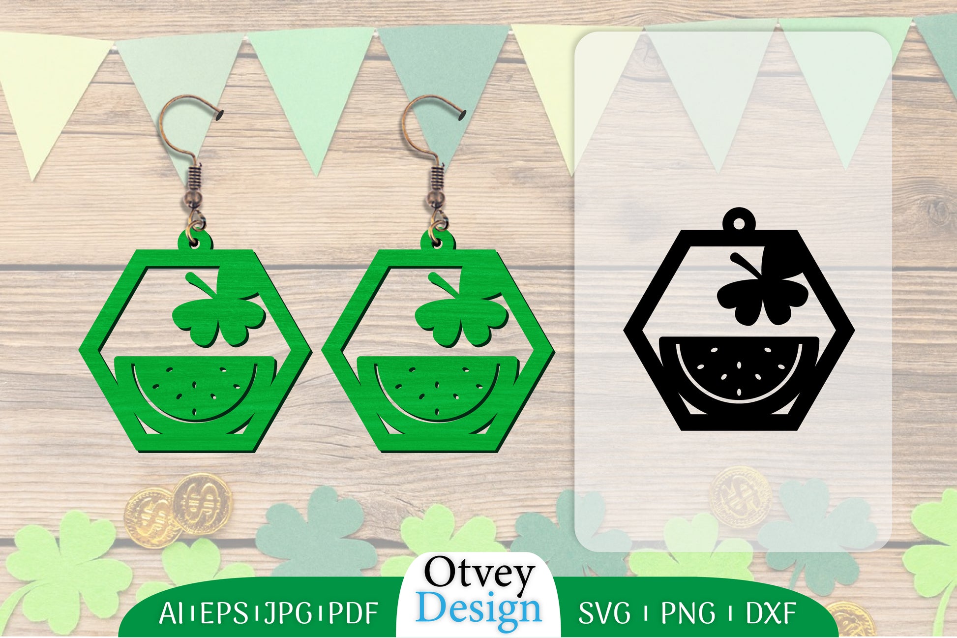 St Patrick's Day Earring Lasercut SVG Bundle 94 - CraftNest - Digital Crafting and Art