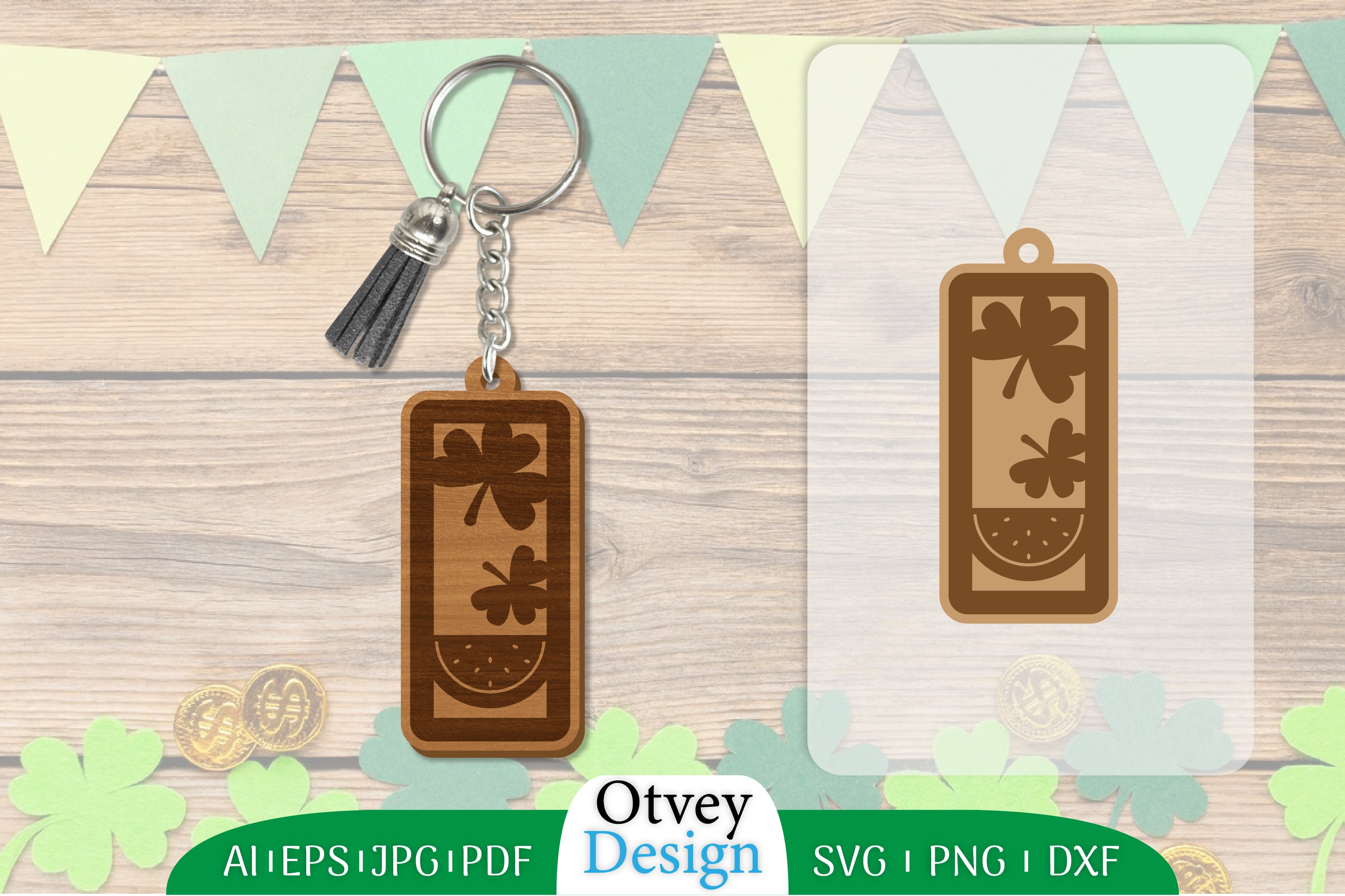 St Patrick's Day Keychain Lasercut SVG Bundle 36 - CraftNest - Digital Crafting and Art