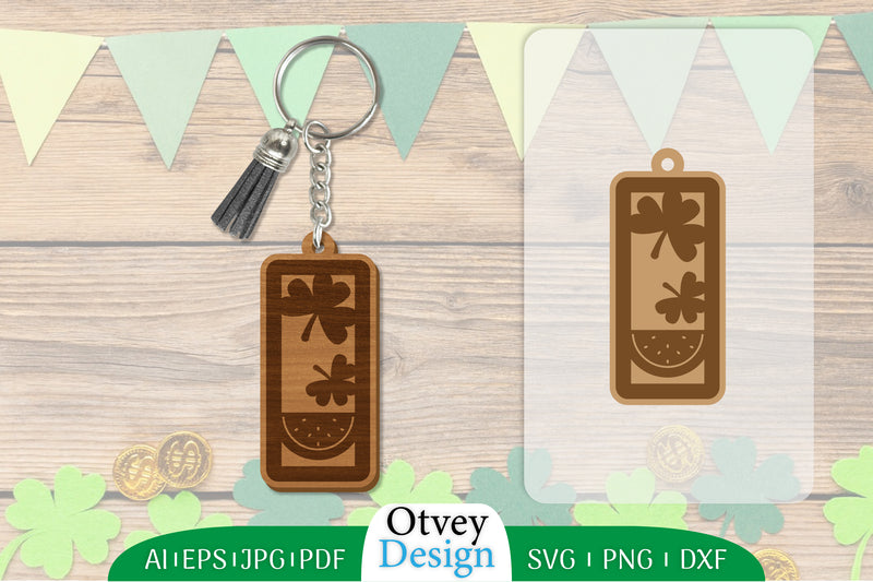 St Patrick's Day Keychain Lasercut SVG Bundle 36 - CraftNest - Digital Crafting and Art
