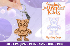 Monster Kids Keychain SVG Bundle 14 - CraftNest - Digital Crafting and Art