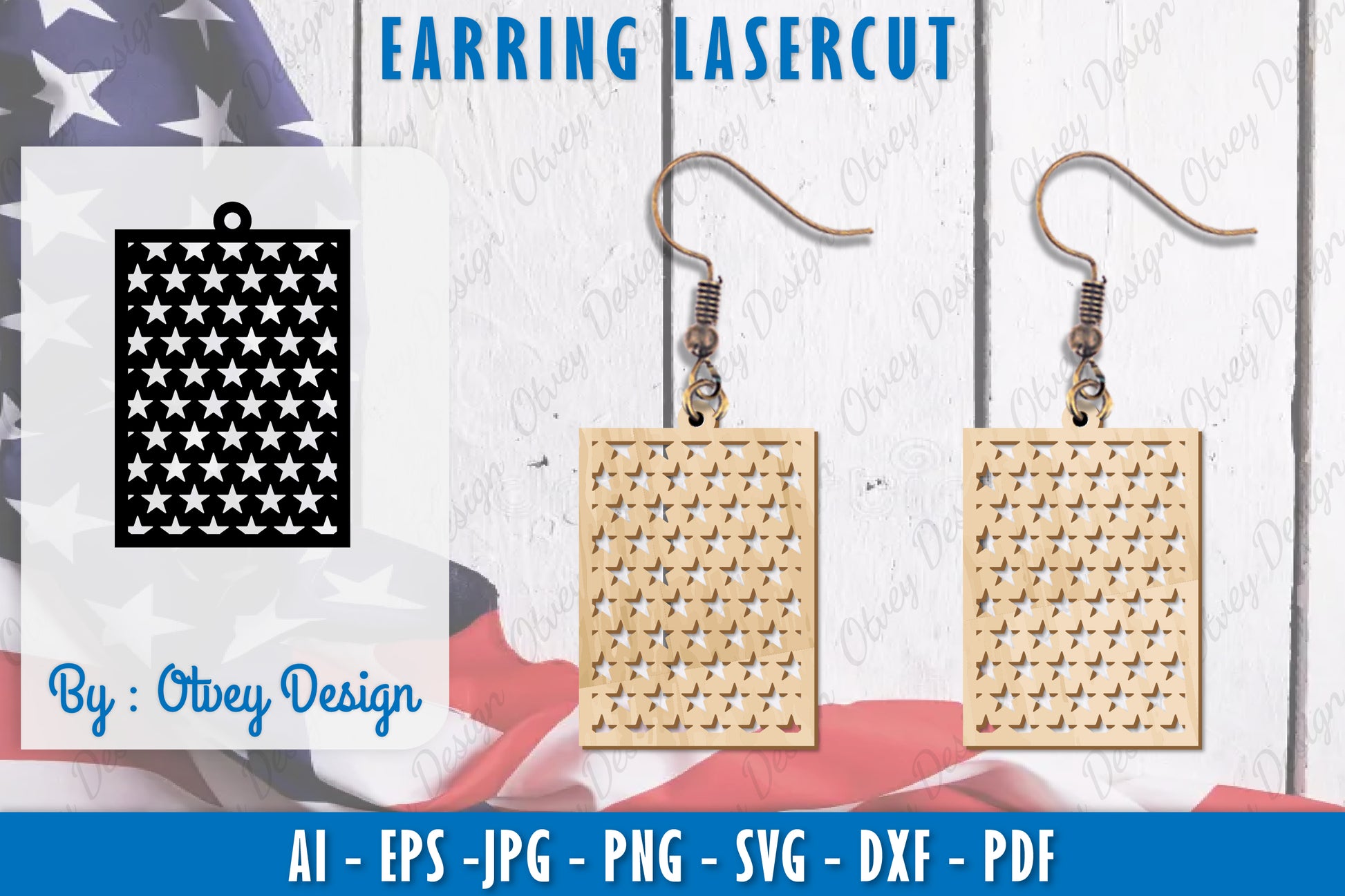 4th of July Earring SVG Bundle 8 - CraftNest - Digital Crafting and Art