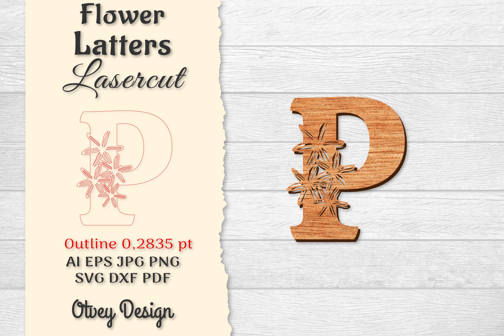 Flower Letters Laser Cut File SVG Bundle 36 - CraftNest - Digital Crafting and Art