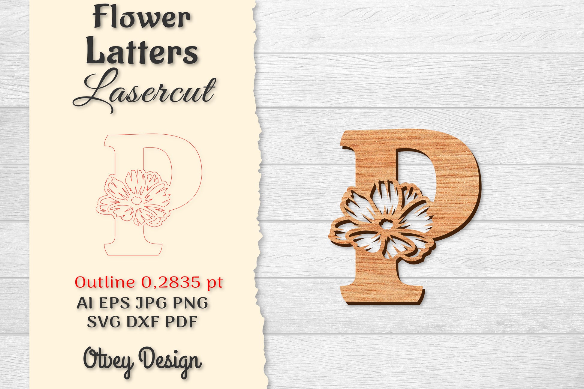 Flower Letters Laser Cut File SVG Bundle 54 - CraftNest - Digital Crafting and Art